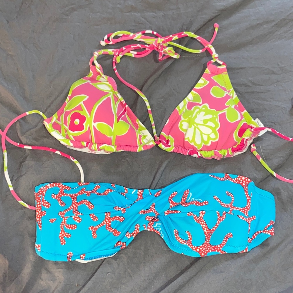 Lilly Pulitzer XS bikini tops bundle